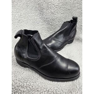 1982 WEINBRENNER Black Leather Safety Toe BILTRITE Sole Chelsea Boots Men's 7 EE